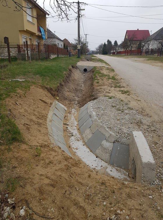 Csapadékelvezetés 50%-os készültségi szint